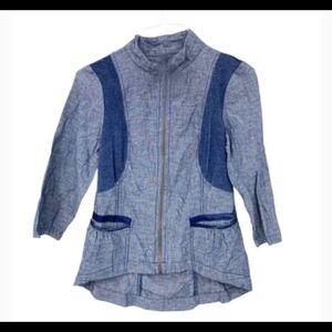 Stylish 2-Tone Blue Women's Light Jacket
